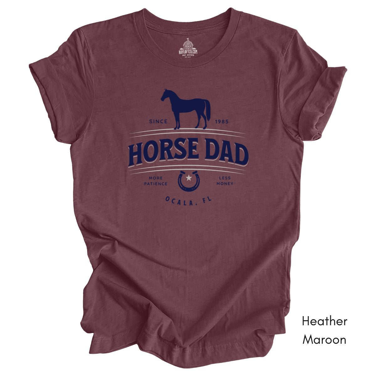 Custom Horse Dad T-shirt -  Unisex Jersey Light Weight Tee, Father's Day Gift