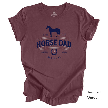 Custom Horse Dad T-shirt -  Unisex Jersey Light Weight Tee, Father's Day Gift