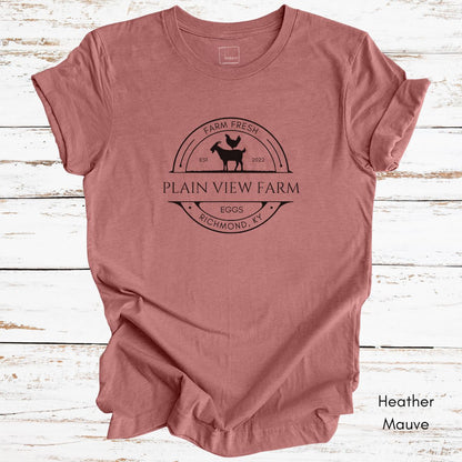 CUSTOM  Egg/Goat Farm Light Weight Unisex Jersey T-shirt