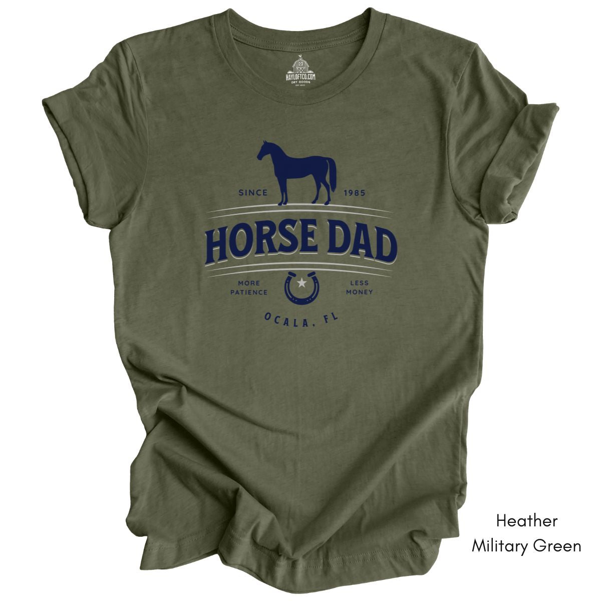 Custom Horse Dad T-shirt -  Unisex Jersey Light Weight Tee, Father's Day Gift
