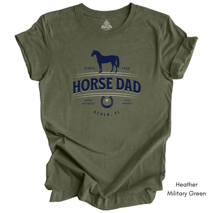 Custom Horse Dad T-shirt -  Unisex Jersey Light Weight Tee, Father's Day Gift