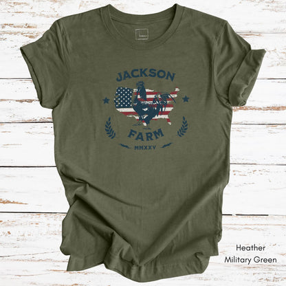 Custom Patriotic Farm Light Weight Unisex Jersey T-shirt