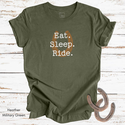Eat Sleep Ride Unisex Light Weight Jersey Tshirt