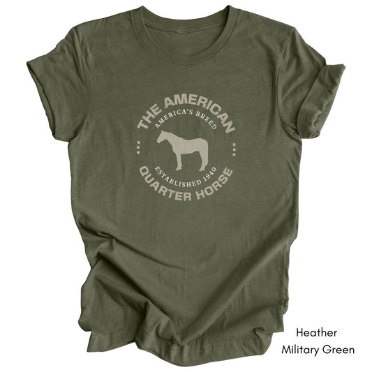 American Quarter Horse Breed Unisex Light Weight Jersey T-shirt
