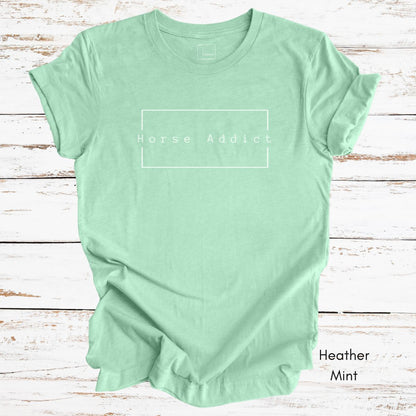 Horse Addict Unisex Jersey Light Weight T-shirt