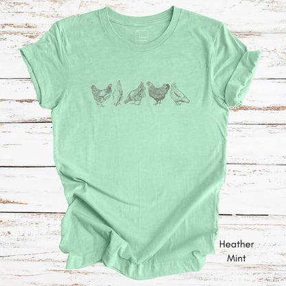 Chicken Scratch - Unisex Jersey Light Weigth T-shirt