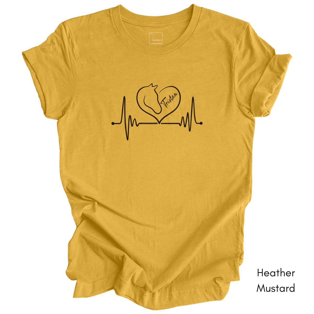 Custom Heart Horse Tee Unisex Jersey Light Weight Tee
