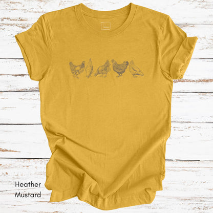 Chicken Scratch - Unisex Jersey Light Weigth T-shirt