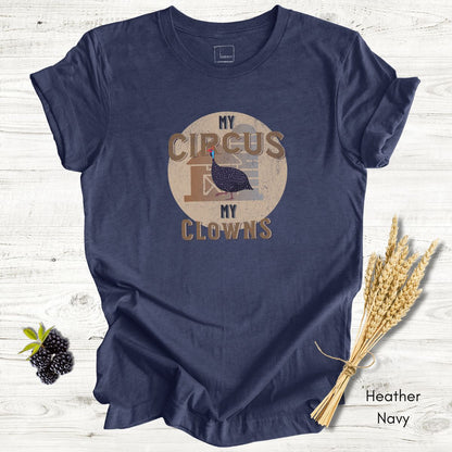 Funny Guinea Fowl Light Weight Jersey T-shirt - My Circus My Clowns