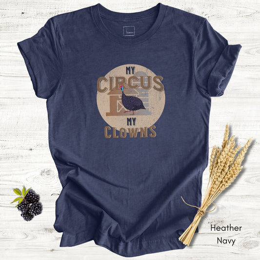 Funny Guinea Fowl Light Weight Jersey T-shirt - My Circus My Clowns
