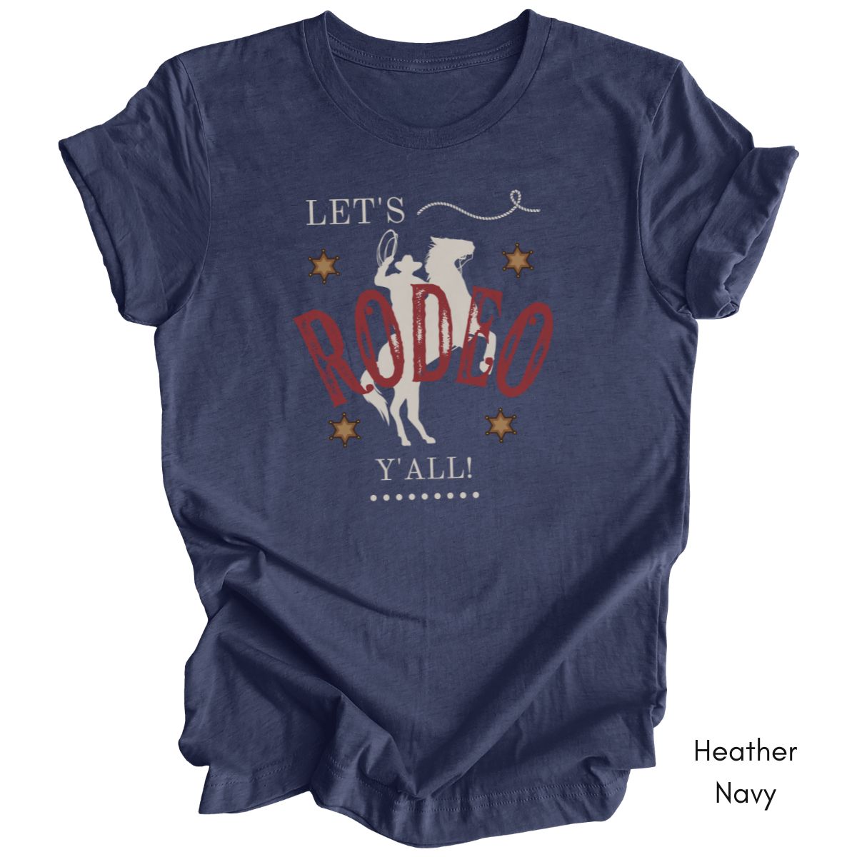 Let's Rodeo Y'all - Unisex Jersey Light Weight T-shirt