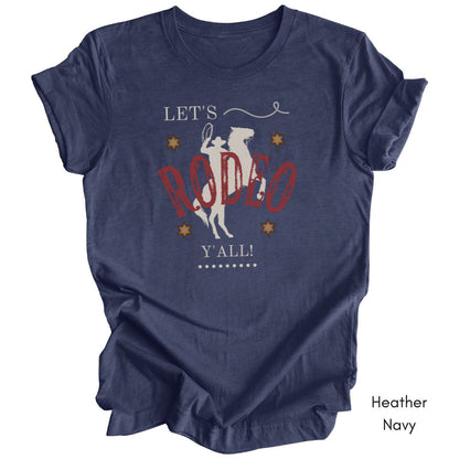 Let's Rodeo Y'all - Unisex Jersey Light Weight T-shirt