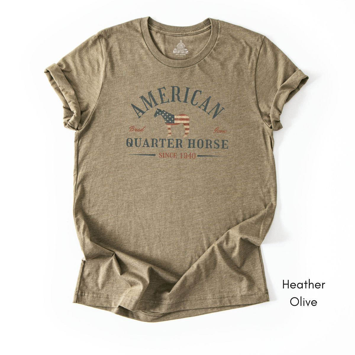 Patriotic American Quarter Horse Light Weigth Jersey T-shirt