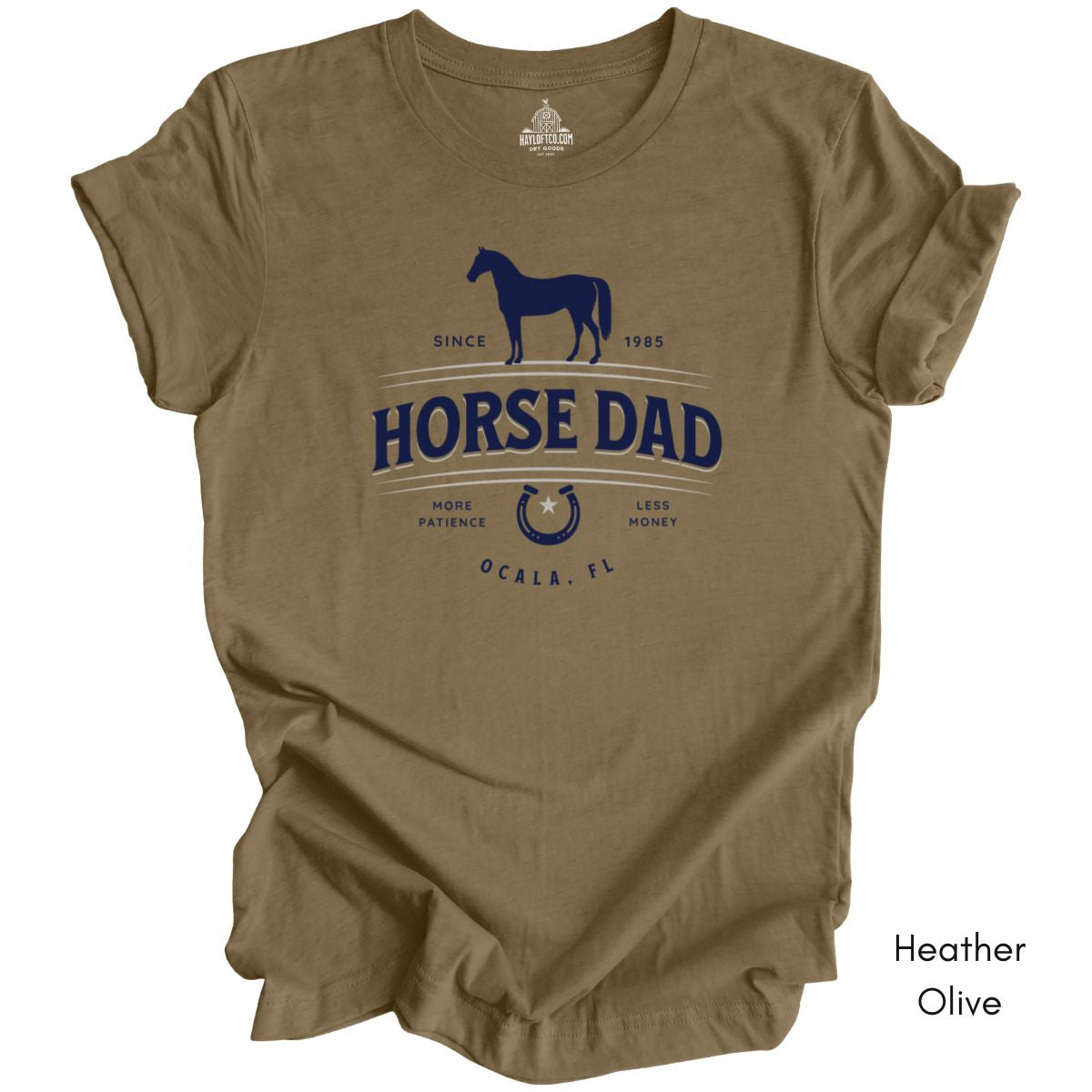 Custom Horse Dad T-shirt -  Unisex Jersey Light Weight Tee, Father's Day Gift