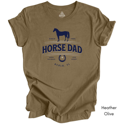Custom Horse Dad T-shirt -  Unisex Jersey Light Weight Tee, Father's Day Gift