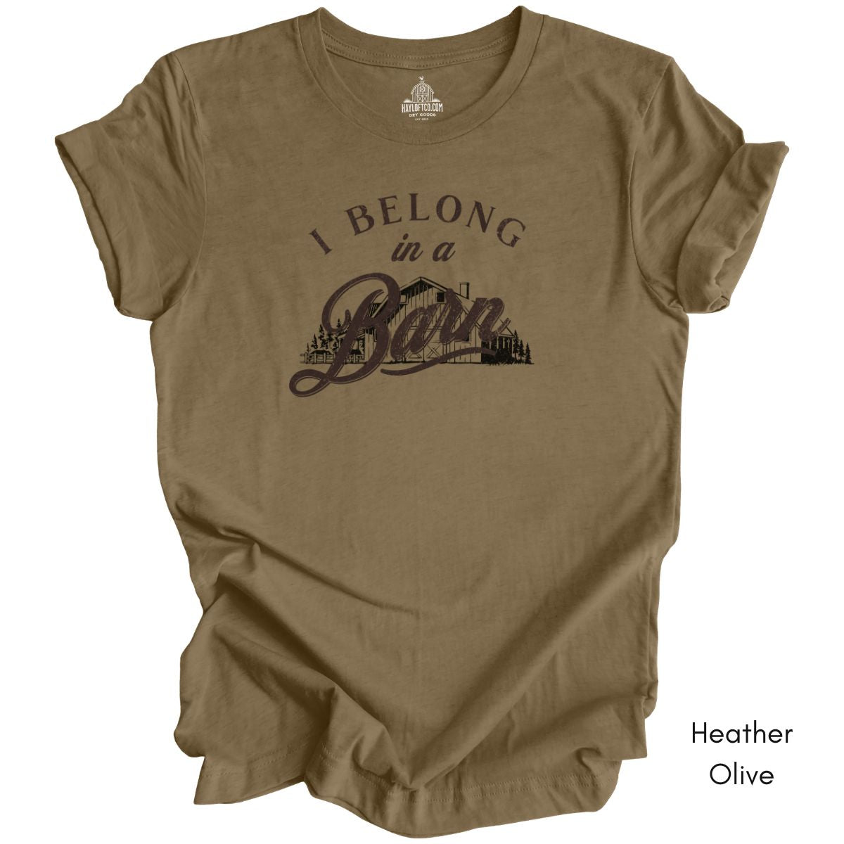I Belong in a Barn T-shirt -  Unisex Jersey Light Weight Tee