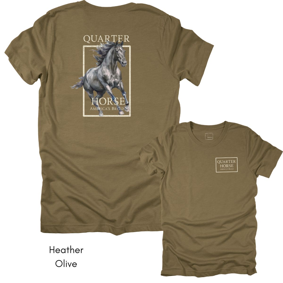 Quarter Horse America's Breed Back Print Unisex Jersey Light Weight T-shirt