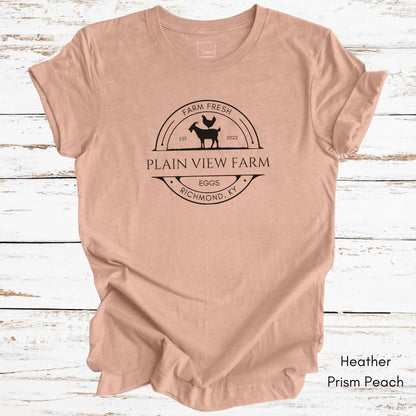 CUSTOM  Egg/Goat Farm Light Weight Unisex Jersey T-shirt