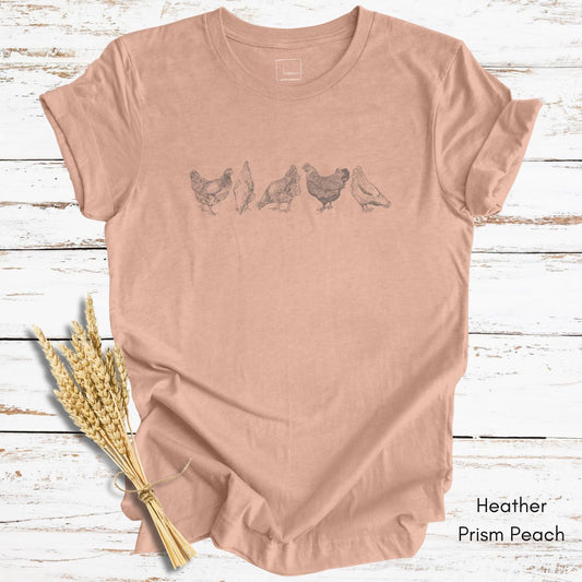 Chicken Scratch - Unisex Jersey Light Weigth T-shirt