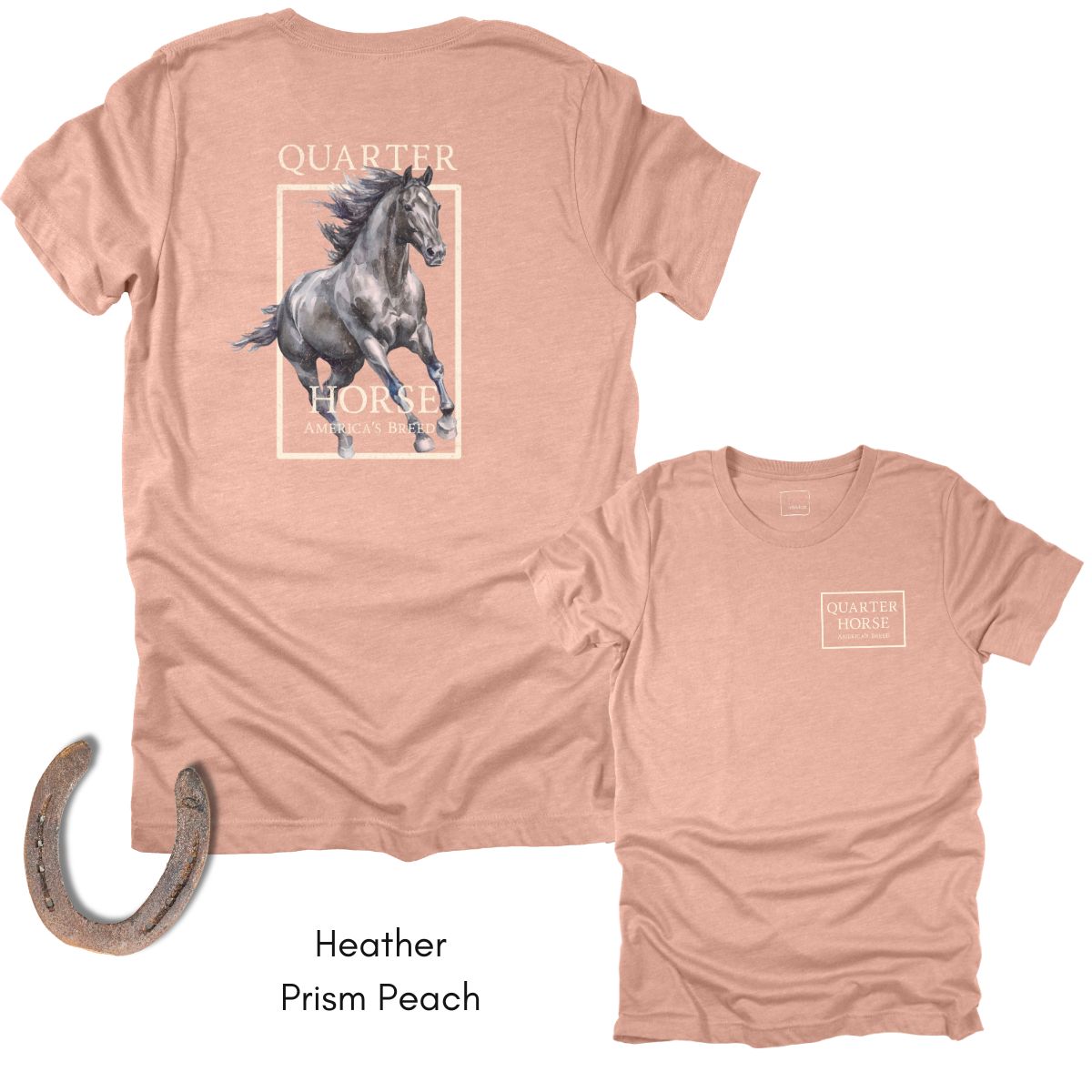 Quarter Horse America's Breed Back Print Unisex Jersey Light Weight T-shirt