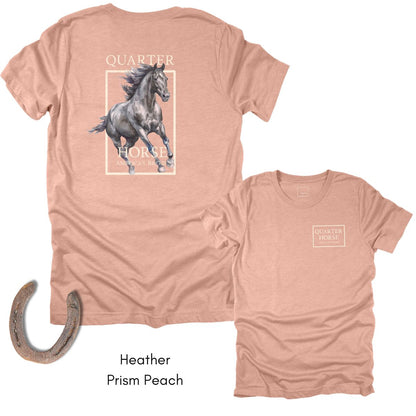 Quarter Horse America's Breed Back Print Unisex Jersey Light Weight T-shirt