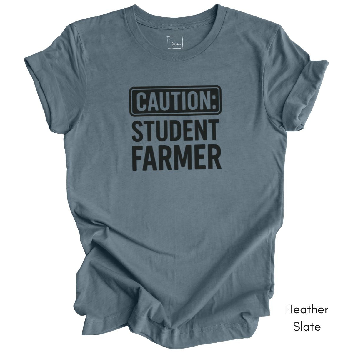 Caution Student Farmer T-shirt Unisex Jersey Light Weight Tee