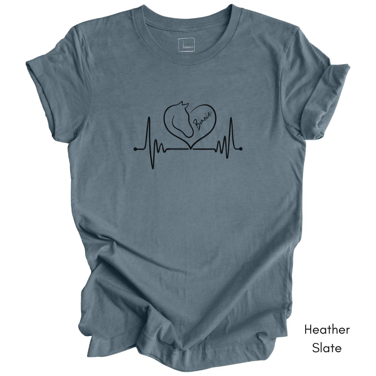 Custom Heart Horse Tee Unisex Jersey Light Weight Tee