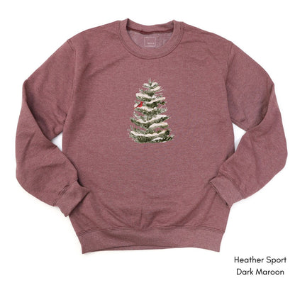 The Visitor - Winter Caridnal, Holiday Comfort Unisex Crewneck Sweatshirt
