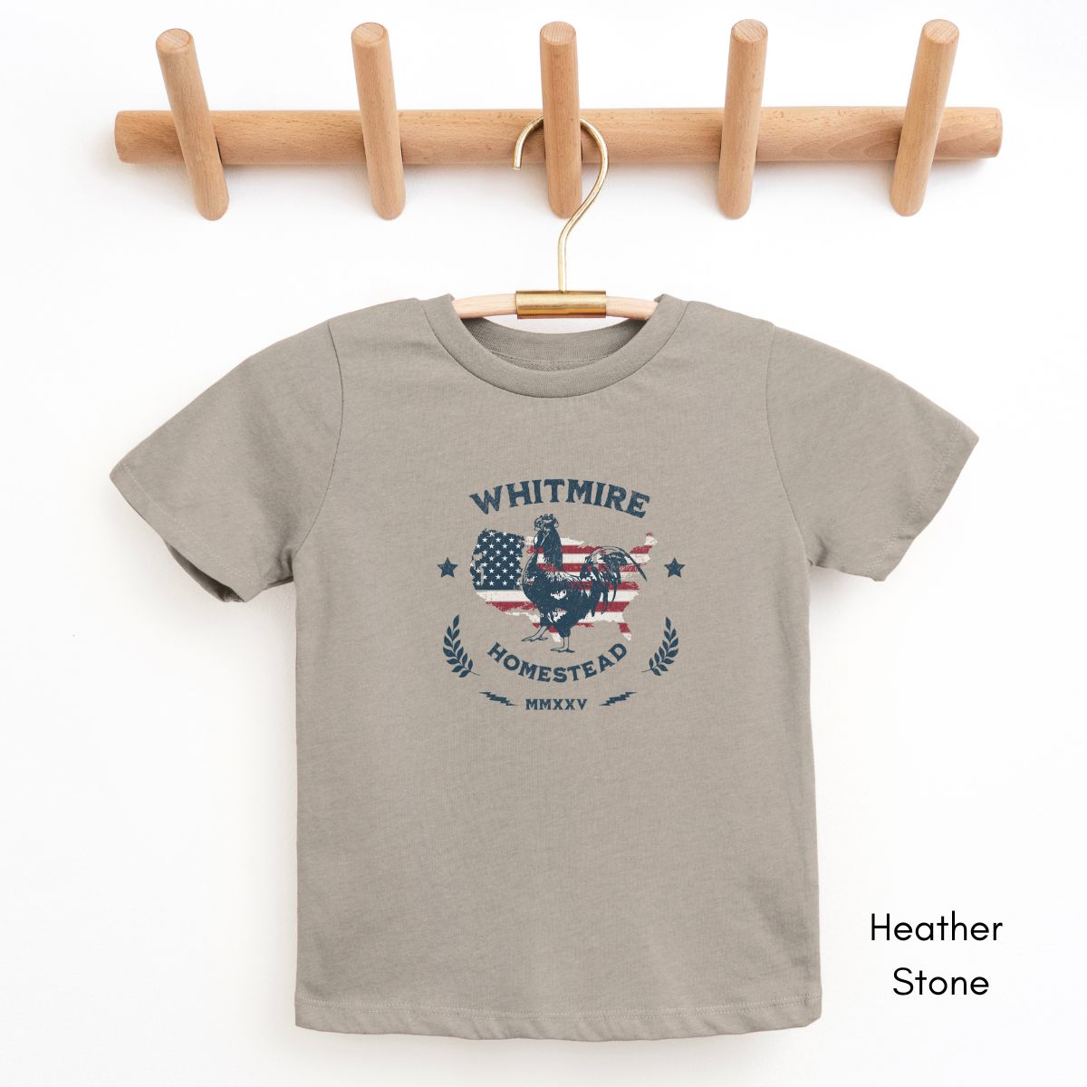 Custom TODDLER Patriotic Farm Unisex Light Weight Jersey T-shirt