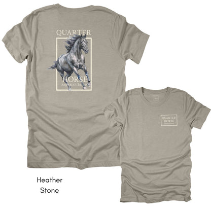 Quarter Horse America's Breed Back Print Unisex Jersey Light Weight T-shirt