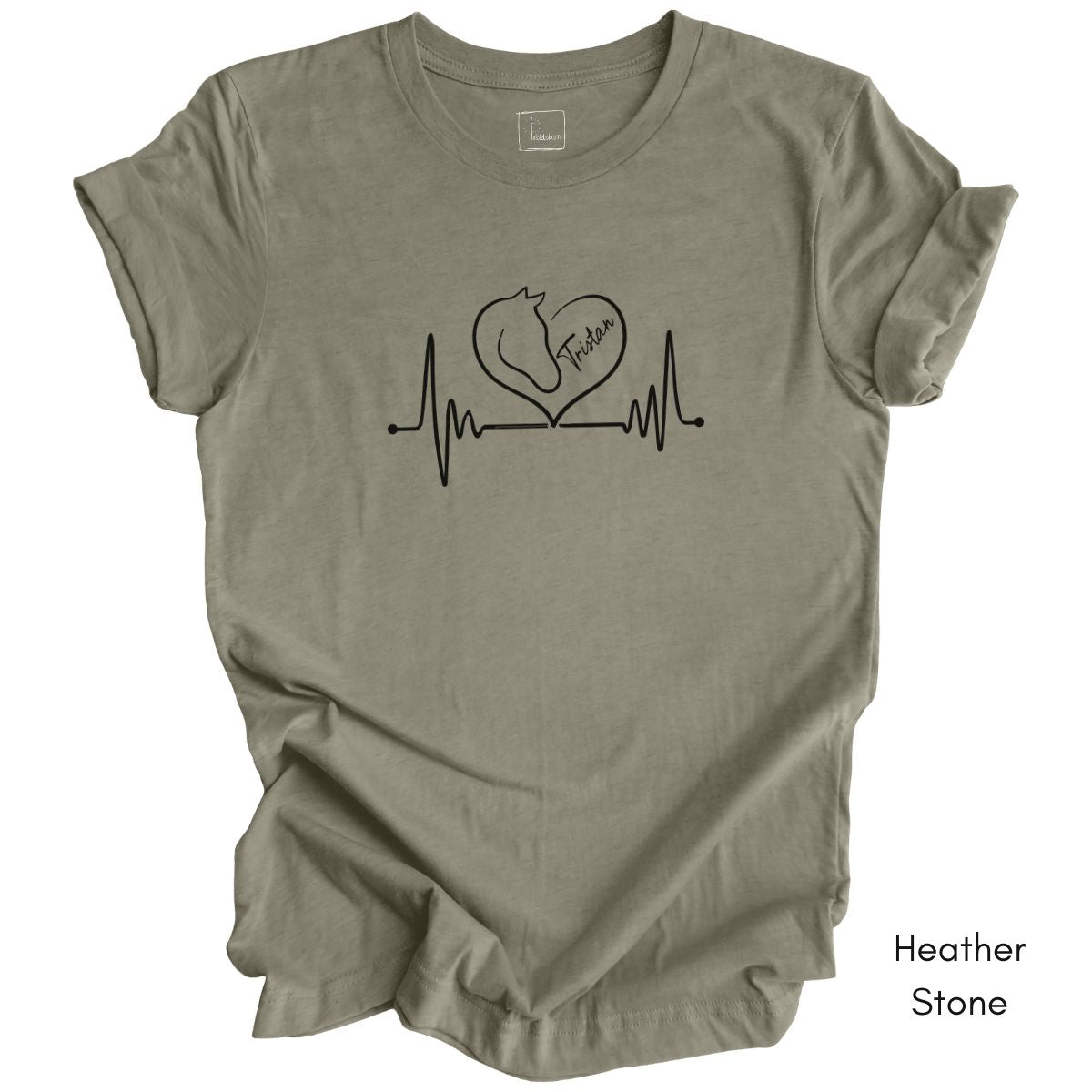 Custom Heart Horse Tee Unisex Jersey Light Weight Tee