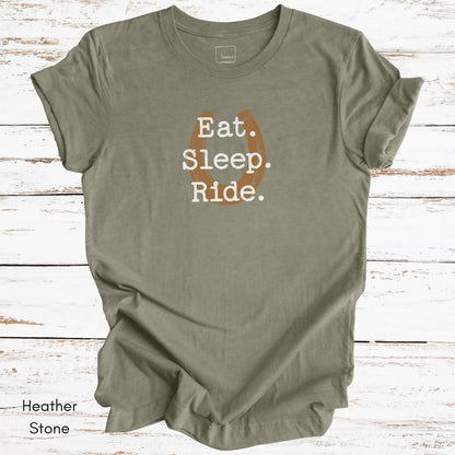 Eat Sleep Ride Unisex Light Weight Jersey Tshirt