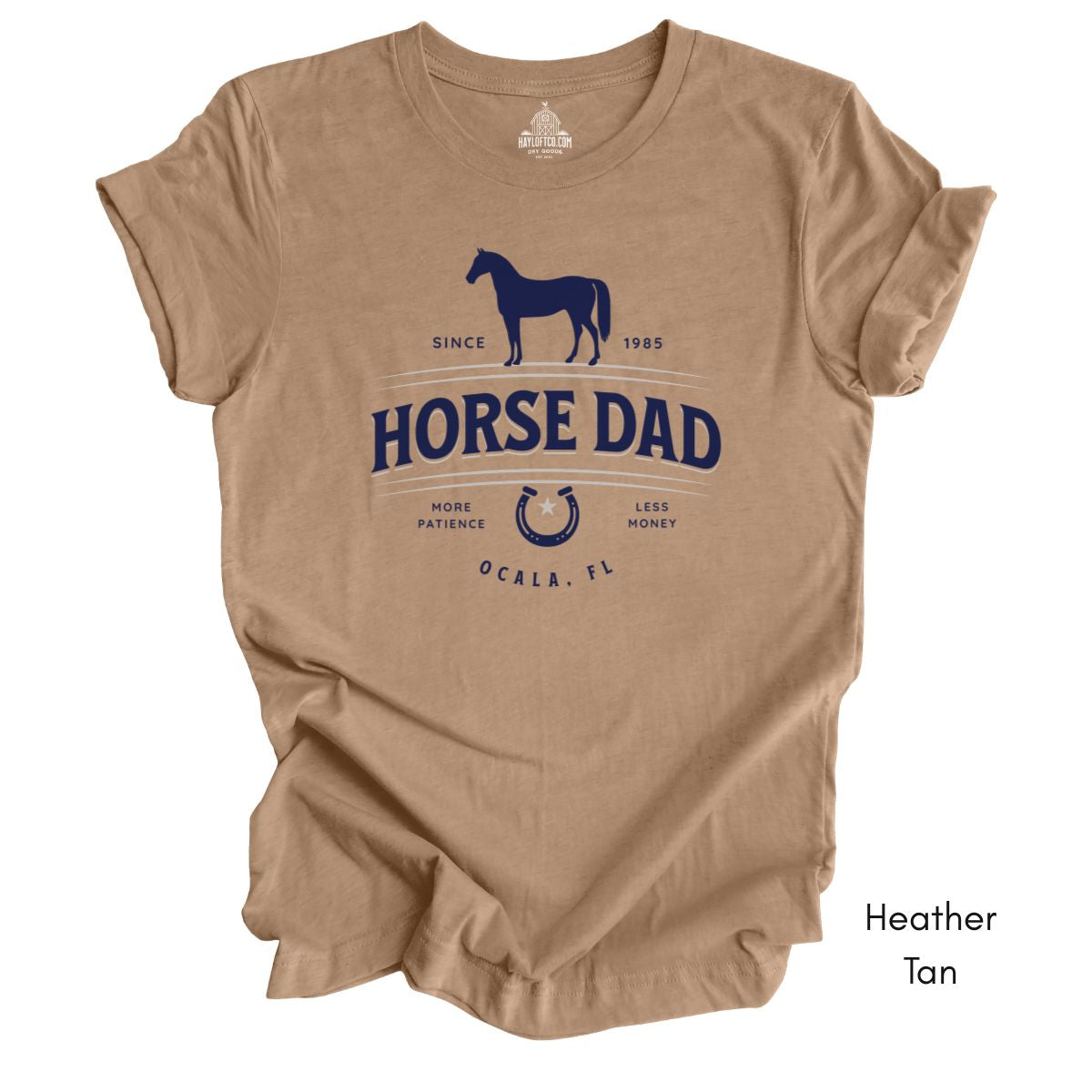 Custom Horse Dad T-shirt -  Unisex Jersey Light Weight Tee, Father's Day Gift