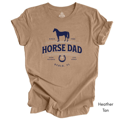 Custom Horse Dad T-shirt -  Unisex Jersey Light Weight Tee, Father's Day Gift