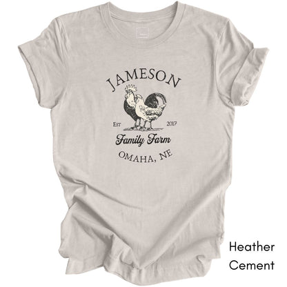 Custom Family Farm Light Weight Unisex Jersey T-shirt