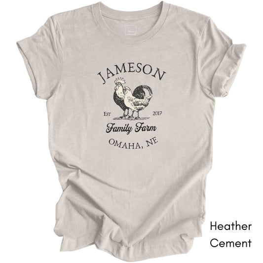 Custom Family Farm Light Weight Unisex Jersey T-shirt