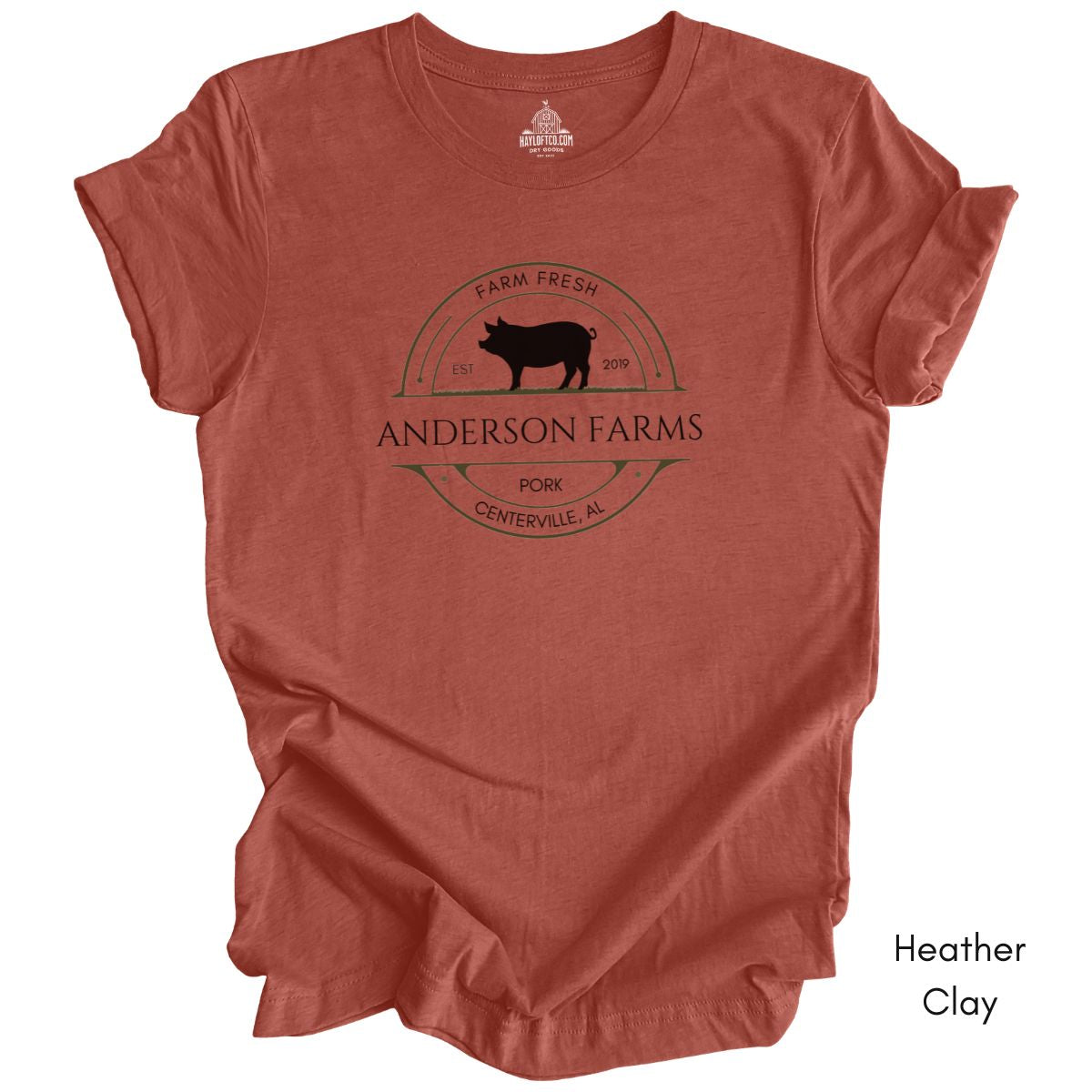 Custom Pig/Pork Farm Light Weight Jersey T-shirt