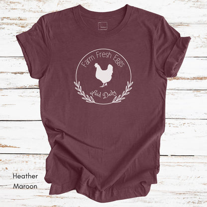 Farm Fresh Eggs Unisex Jersey Light Weight T-shirt