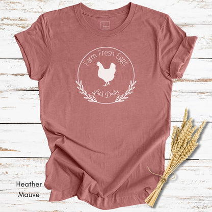 Farm Fresh Eggs Unisex Jersey Light Weight T-shirt