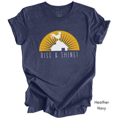 Rise & Shine Rooster Unisex Light Weight Jersey T-shirt