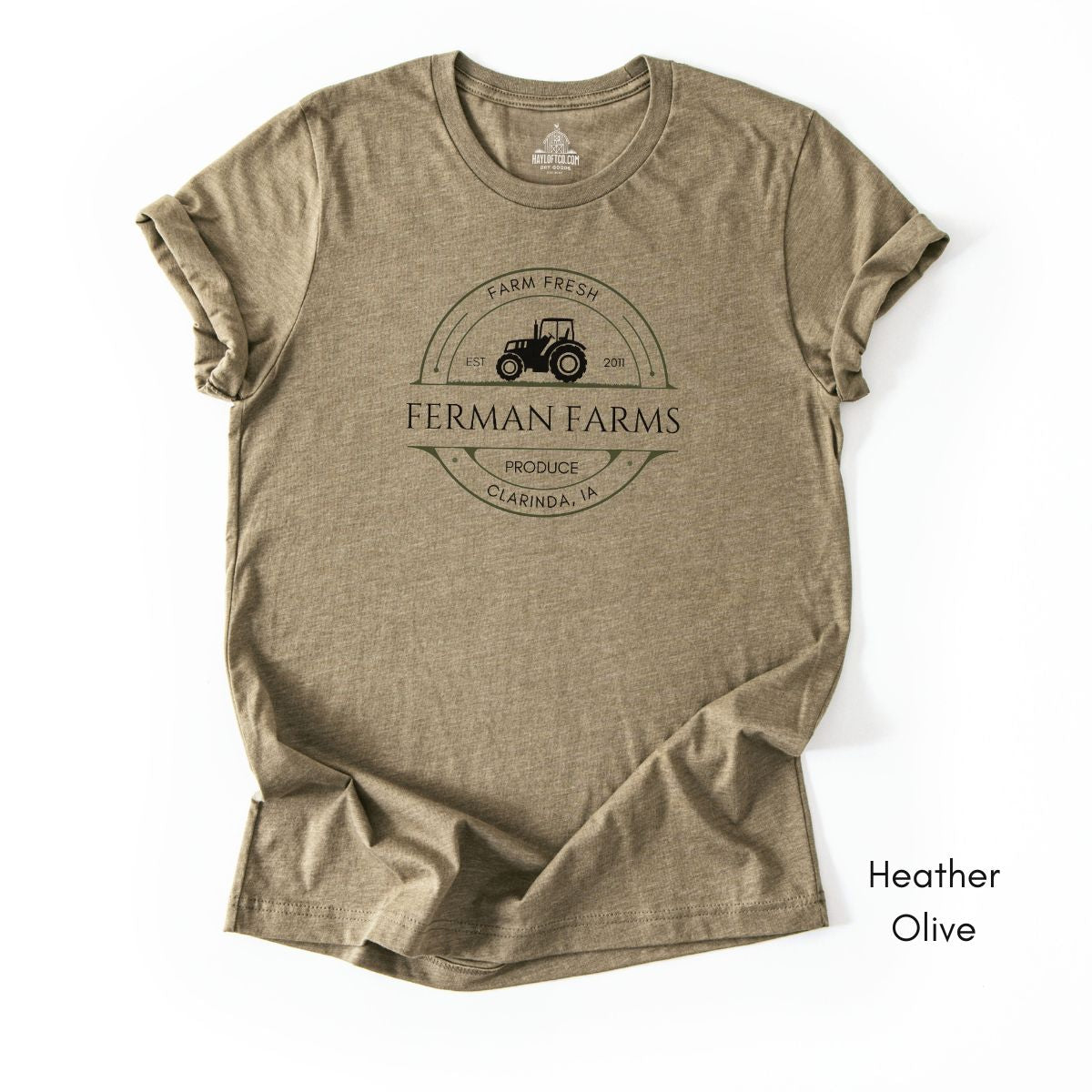 Custom Farm Tractor Unisex Jersey Light Weight T-shirt