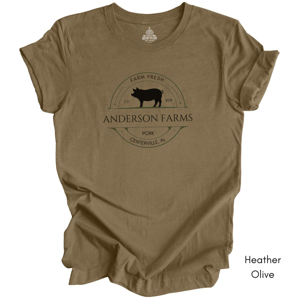 Custom Pig/Pork Farm Light Weight Jersey T-shirt