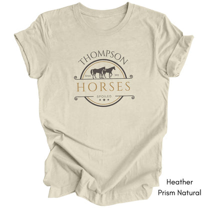 Custom Spoiled Horse Farm Unisex Light Weight Jersey T-shirt