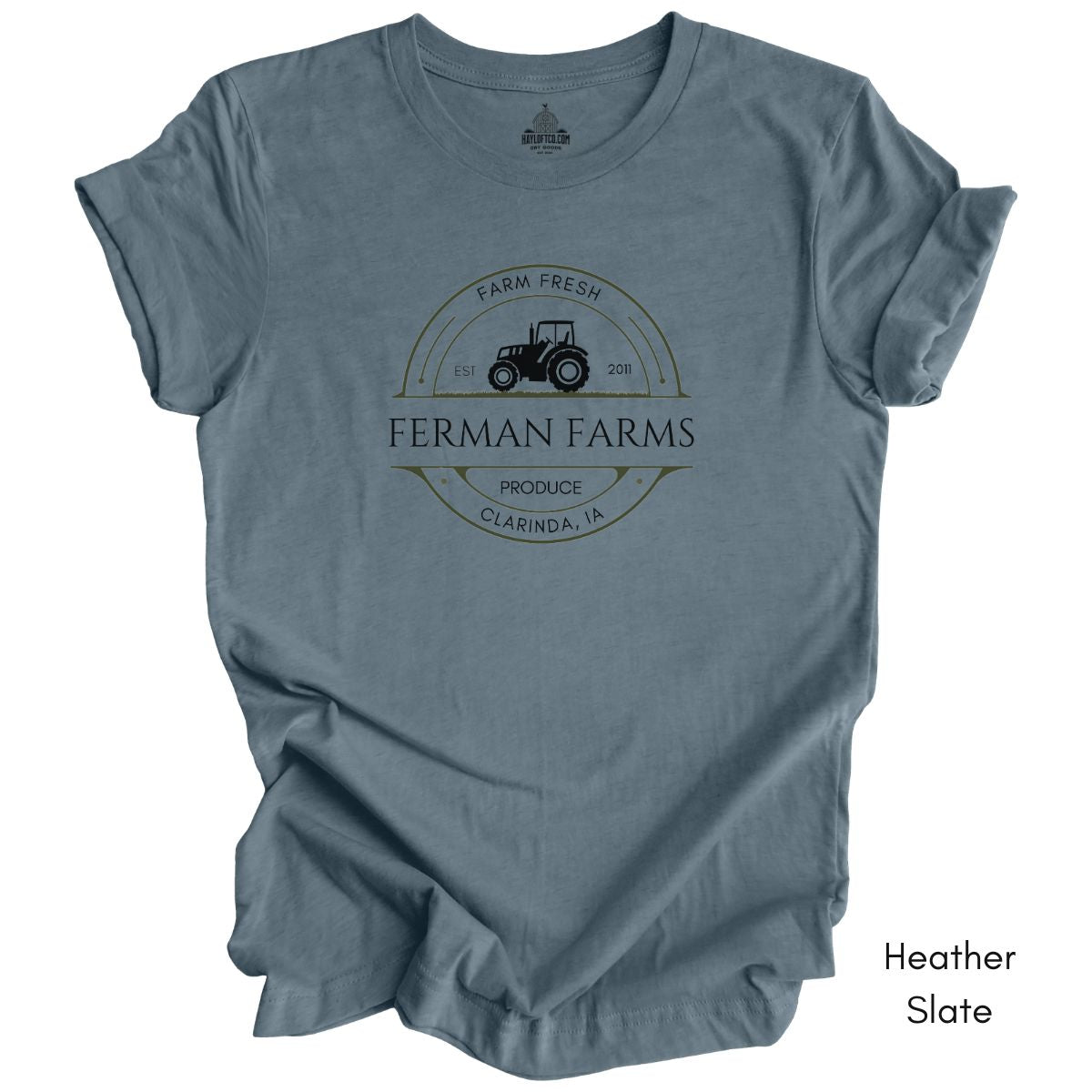 Custom Farm Tractor Unisex Jersey Light Weight T-shirt