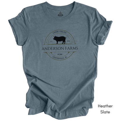 Custom Pig/Pork Farm Light Weight Jersey T-shirt
