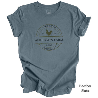 Custom Egg Farm Unisex Light Weight Jersey T-shirt