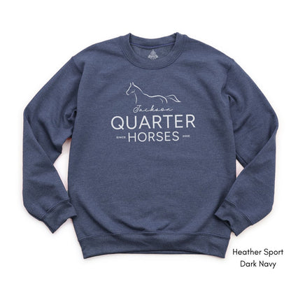 Custom Quarter Horse Farm Unisex Crewneck Sweatshirt