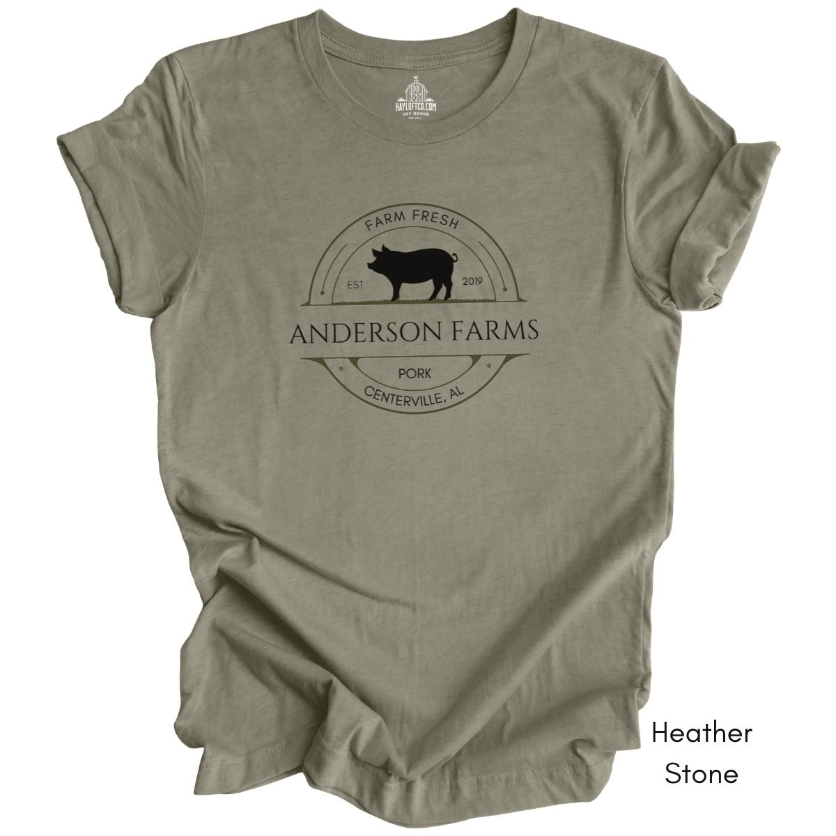 Custom Pig/Pork Farm Light Weight Jersey T-shirt