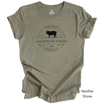 Custom Pig/Pork Farm Light Weight Jersey T-shirt