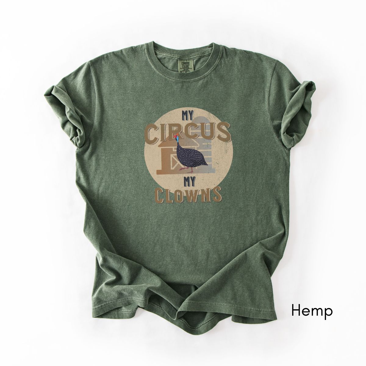 Funny Guinea Fowl Unisex Midweight Vintage Style Tee